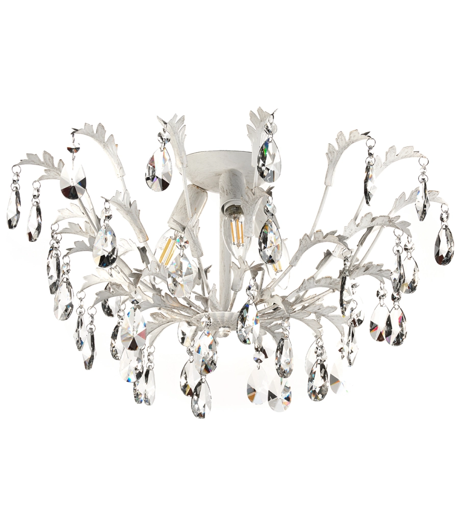 LAMPADARIO 3 LUCI ONLI "CESTA" AVORIO E14